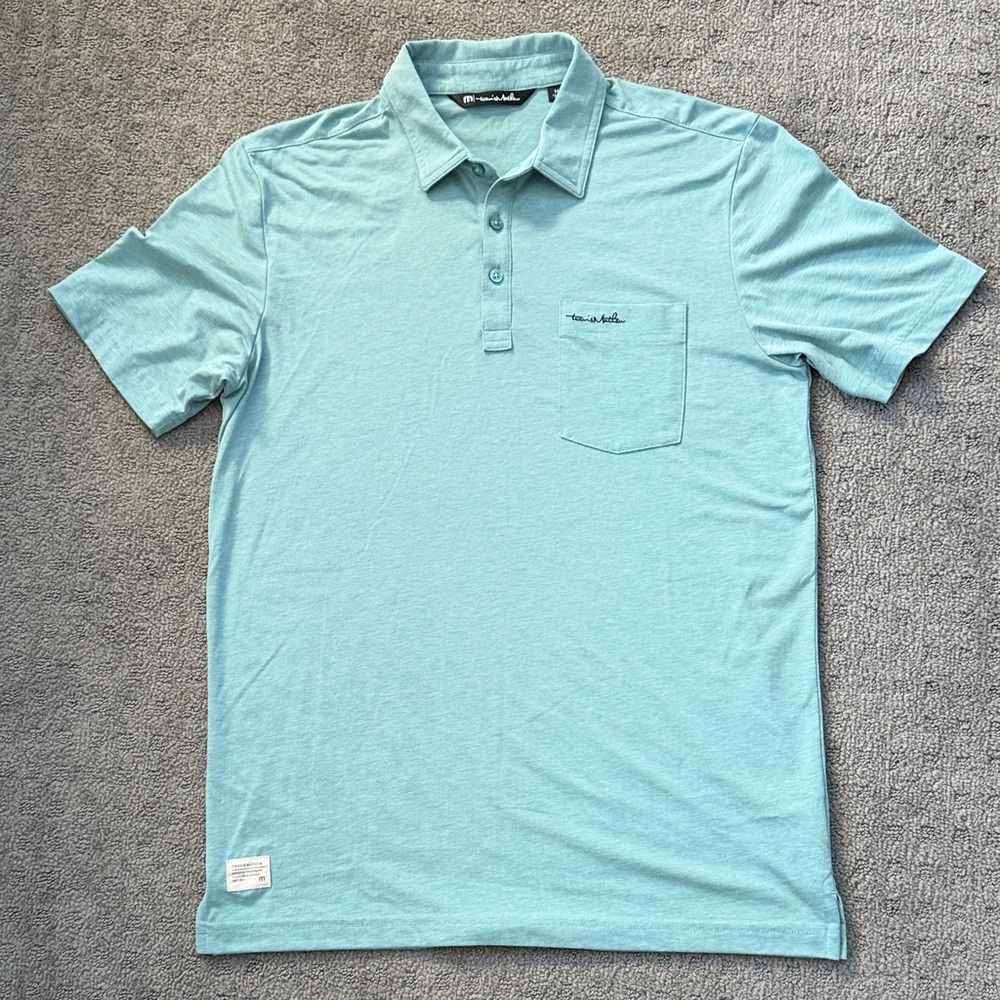 Travis Mathew Aqua Polo Shirt